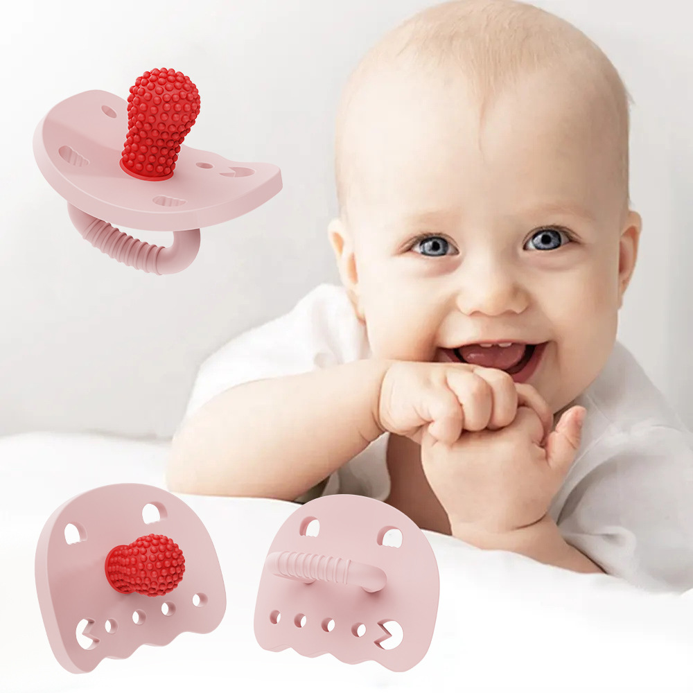 Customized children's food grade silicone bite music complementary food fruit and vegetable gum baby supplies baby pacifier