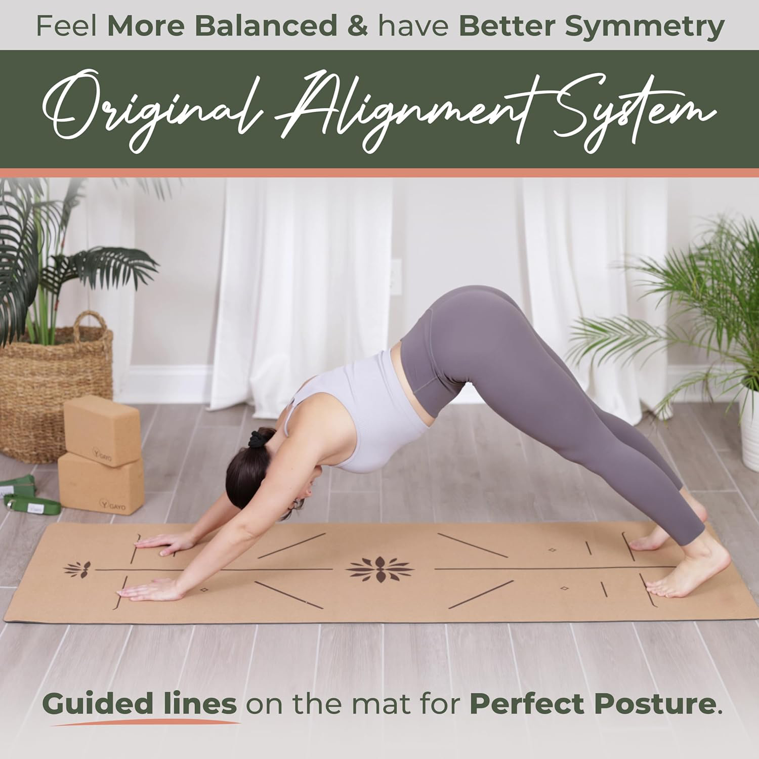 Cross-border natural rubber Cork yoga mat thickened non-slip mat jumping exercise fitness yoga mat laser engraving logo