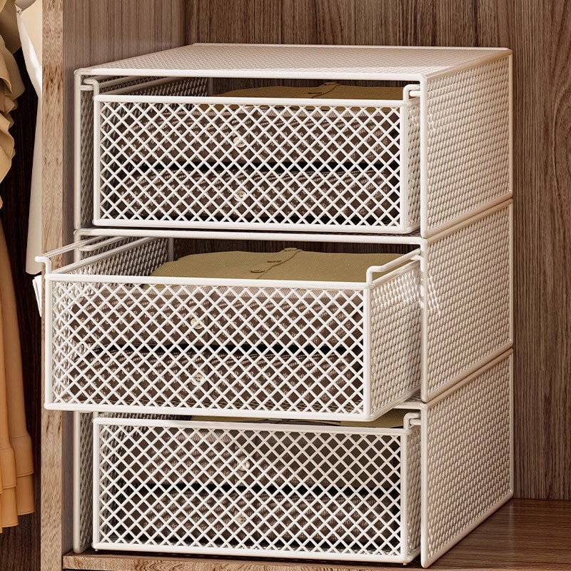 Wardrobe layered partition household bedroom wardrobe tidying partition dormitory wardrobe storage box clothes storage rack