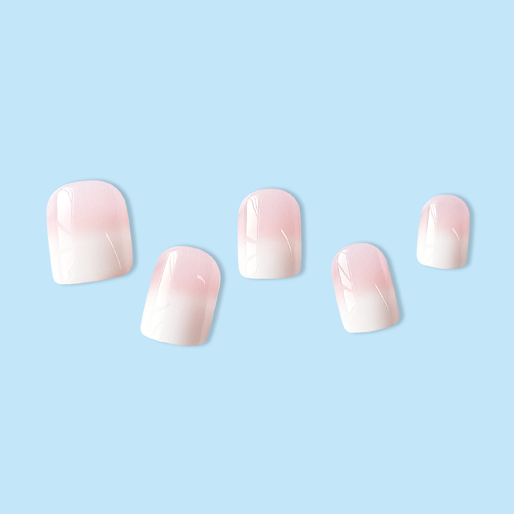 European and American best-selling nail patch sweet hot girl style nail patch pure gradient wearable cross-border finished nail patch