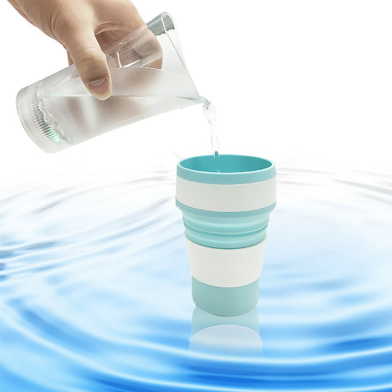Portable Folding Cup silicone travel creative gargle folding Cup outdoor travel mug