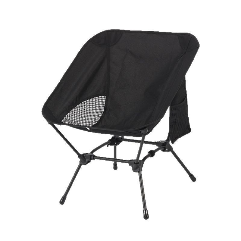 Cross-border outdoor folding chair multi-functional portable beach fishing stool iron tube square outdoor camping moon chair