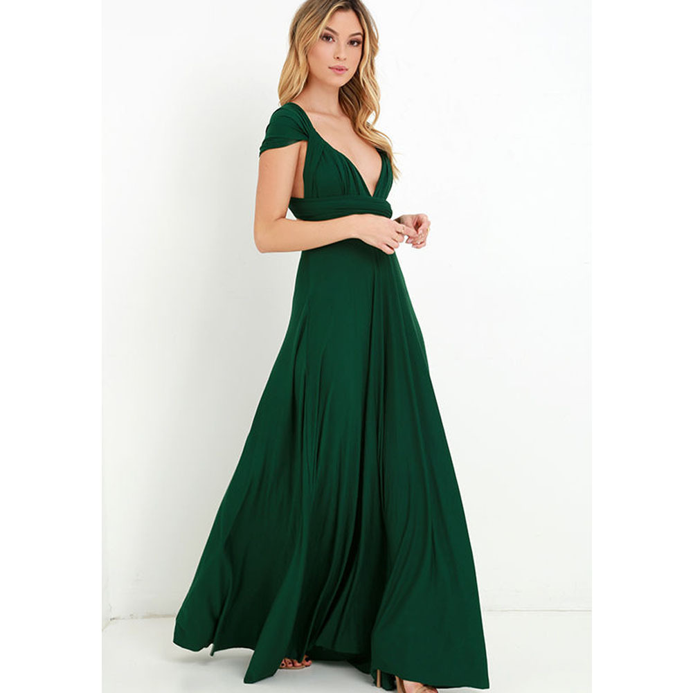 European and American popular multi-wear multi-rope cross backless sexy bandage dress long dress