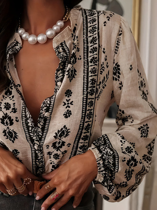 2026 cross-border European and American new women's elegant long-sleeved shirt elegant shirt women's top
