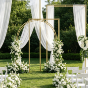 Wedding new iron screen rectangular frame wedding stage decoration background frame geometric square frame iron background decoration