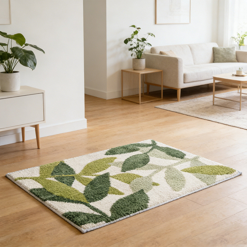 Cross-border small fresh cashmere-like floor mat bathroom bathroom door water-absorbing non-slip living room door carpet floor mat
