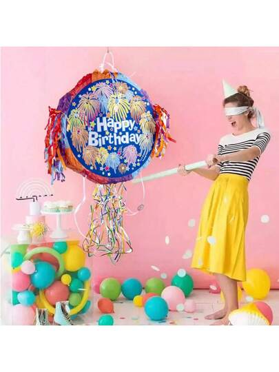 冰雪公主恐龙纸制小马敲打式病毒皮纳塔生日派对聚会道具pinata