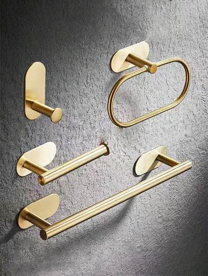 Amazon towel ring stainless steel towel rack bathroom wall hanging Ring Oval ring hanging towel bathroom set hanging rack