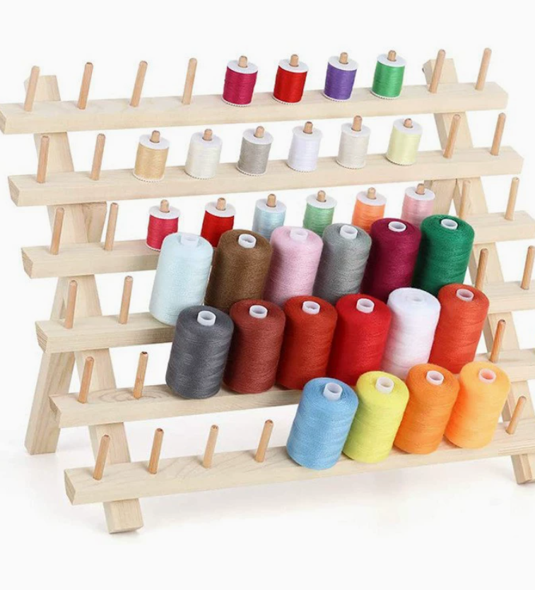 Solid wood storage rack wig rack pine foldable axle rack wooden sewing thread leather thread storage rack axle rack