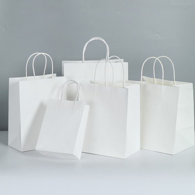Cowhide paper bag handbag gift bag custom take-out packaging bag clothing milk tea coffee dessert
