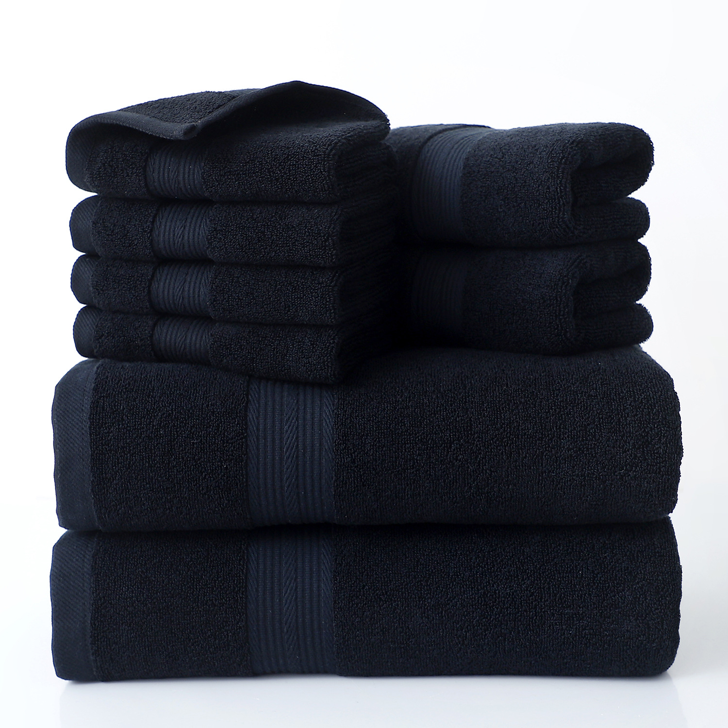 Cross-border cotton thickened bath towel men's and women's household cotton absorbent not easy to lint large size wrapping towel