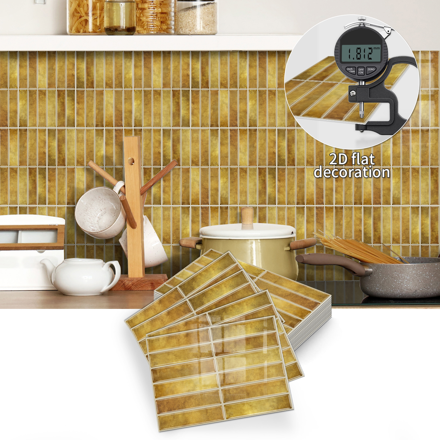 欧美复古泡棉自粘墙贴 防水防污耐高温易清洁 强粘背胶不伤墙面 家居商用软装 用于任意光滑表面跨境专供