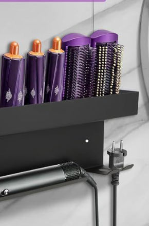 Multifunctional Dyson Hair Styler Storage Rack, Hair Dryer Stand, Punch-Free Hanging Holder
