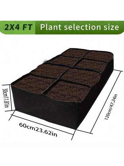 毛毡多格种植桶跨境批发 大容量透气种植袋加厚无纺布室内种植盒