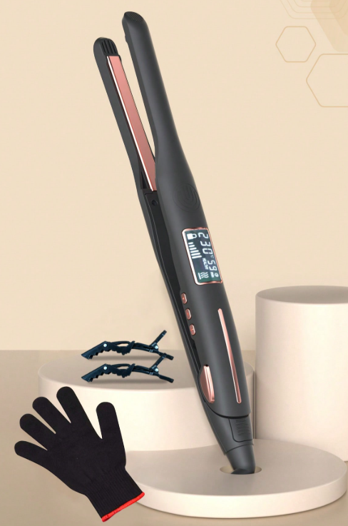 Cross-border straightening and curling iron—dual-purpose for salon-style curls or sleek straight locks, perfect for adding volume at home; a must-have hair‑styling tool for men’s bangs and curls.