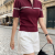 Women’s Half-Zip Knitted Top, Slim-Fit Short-Sleeve T-Shirt