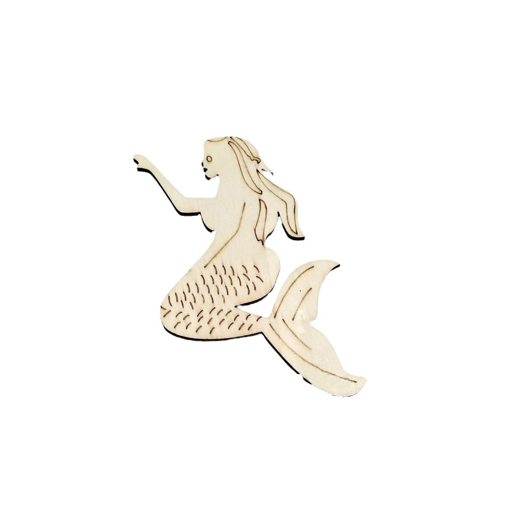 Wooden crafts explosion marine animal series White embryo DIY children's handmade decoration accessories