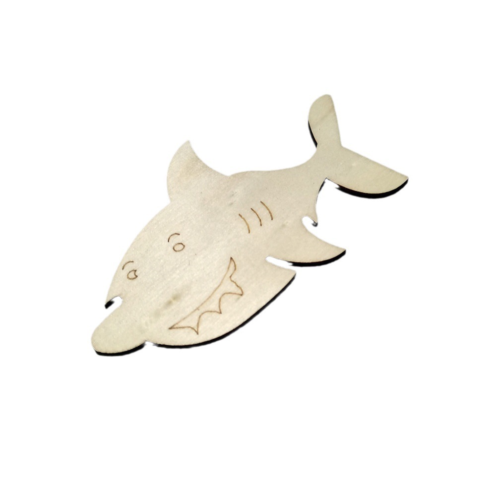 Wooden crafts explosion marine animal series White embryo DIY children's handmade decoration accessories