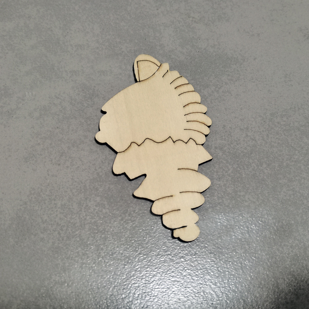 Wooden crafts explosion marine animal series White embryo DIY children's handmade decoration accessories