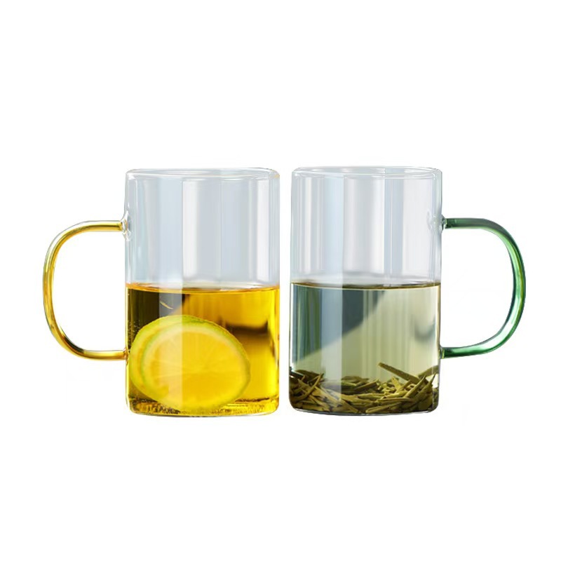 Transparent glass with handle high temperature resistant hospitality Tea Cup home water Cup home borosilicate glass drinking cup