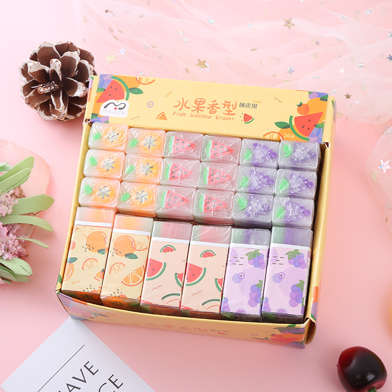 水果果冻香味可爱创意卡通橡皮擦少屑学生学习用品文具礼品橡皮檫