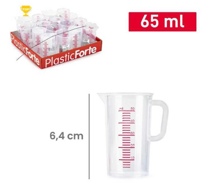 量杯带刻度厨房用食品级塑料刻度杯65ml带手柄