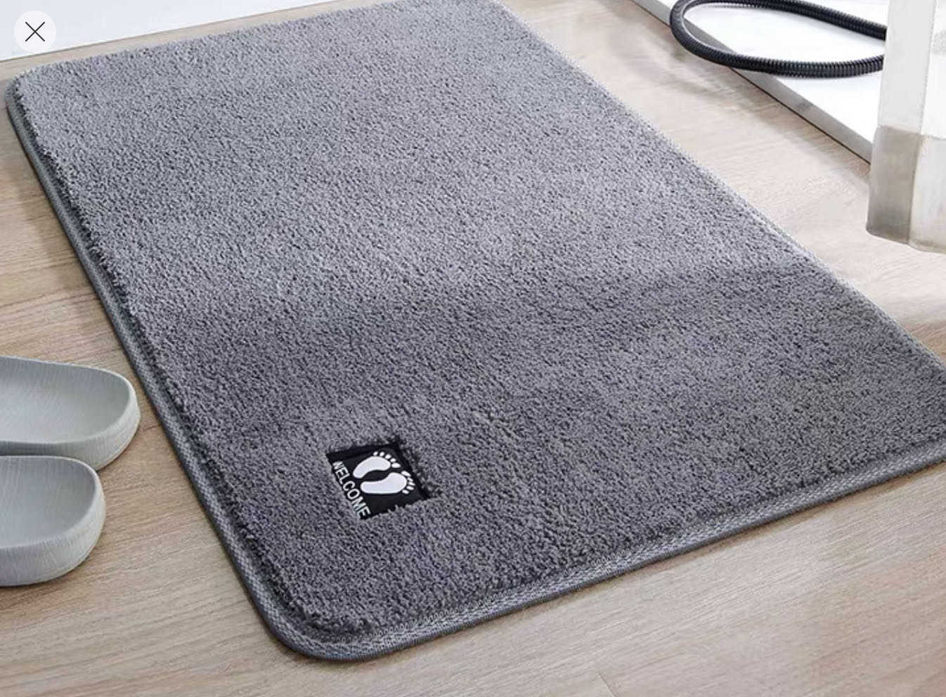 Floor Mat plush plain color 50*80 two-piece set