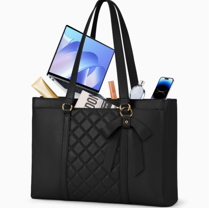 Diamond bow large capacity tote bag