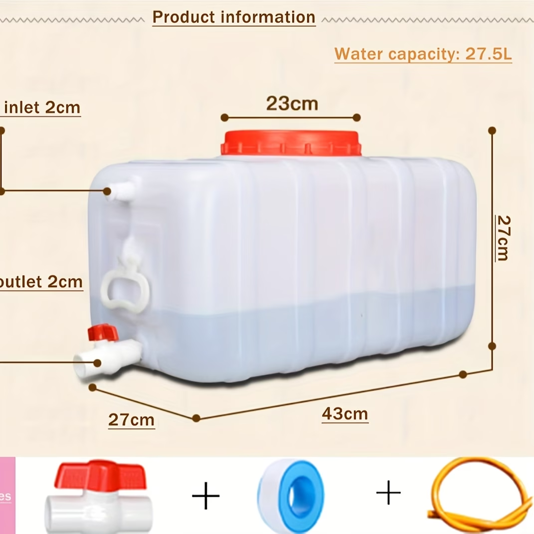 大容量带龙头储水桶 家用户外便携加厚塑料储水箱 多规格 25L/50L/80L/110L/200L