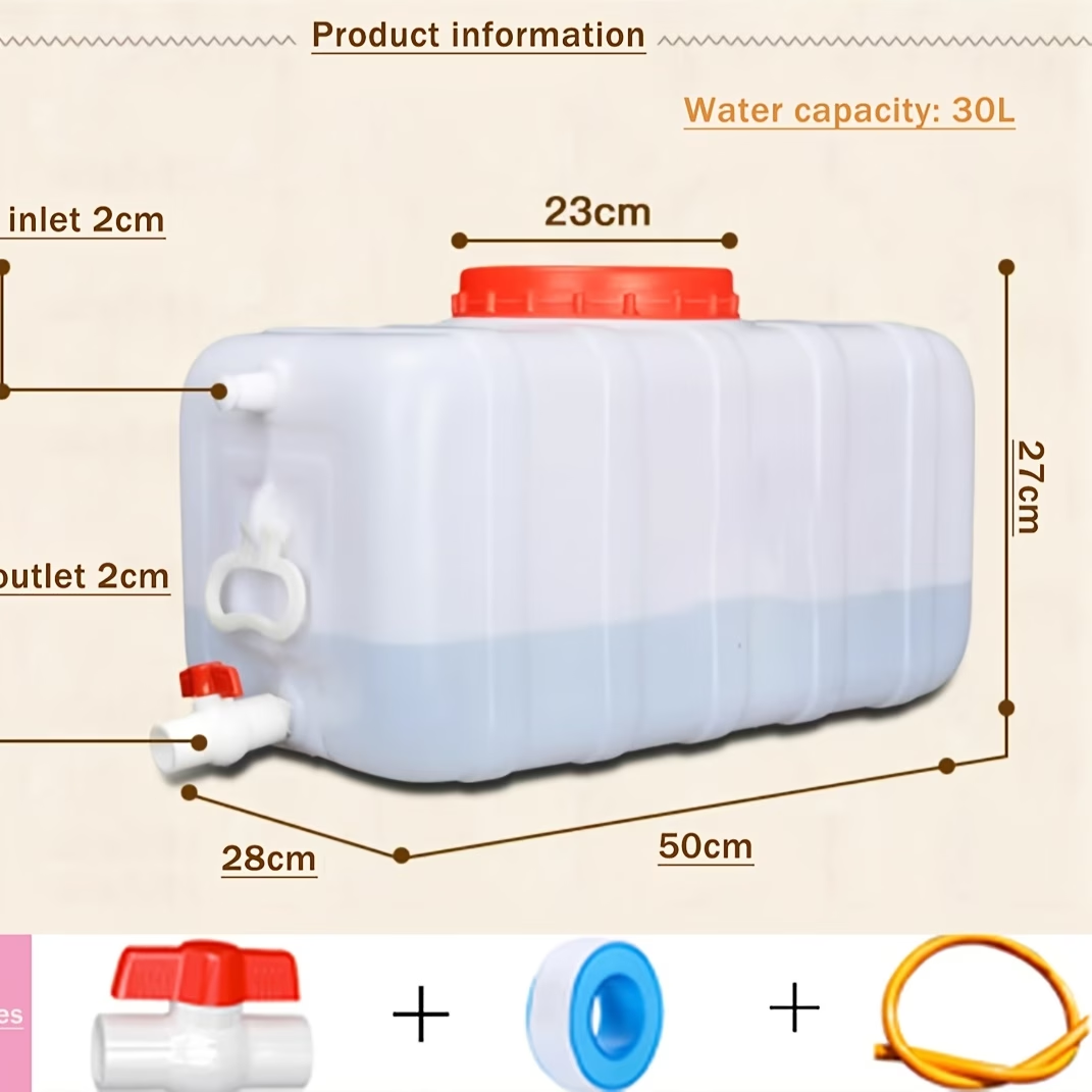 大容量带龙头储水桶 家用户外便携加厚塑料储水箱 多规格 25L/50L/80L/110L/200L