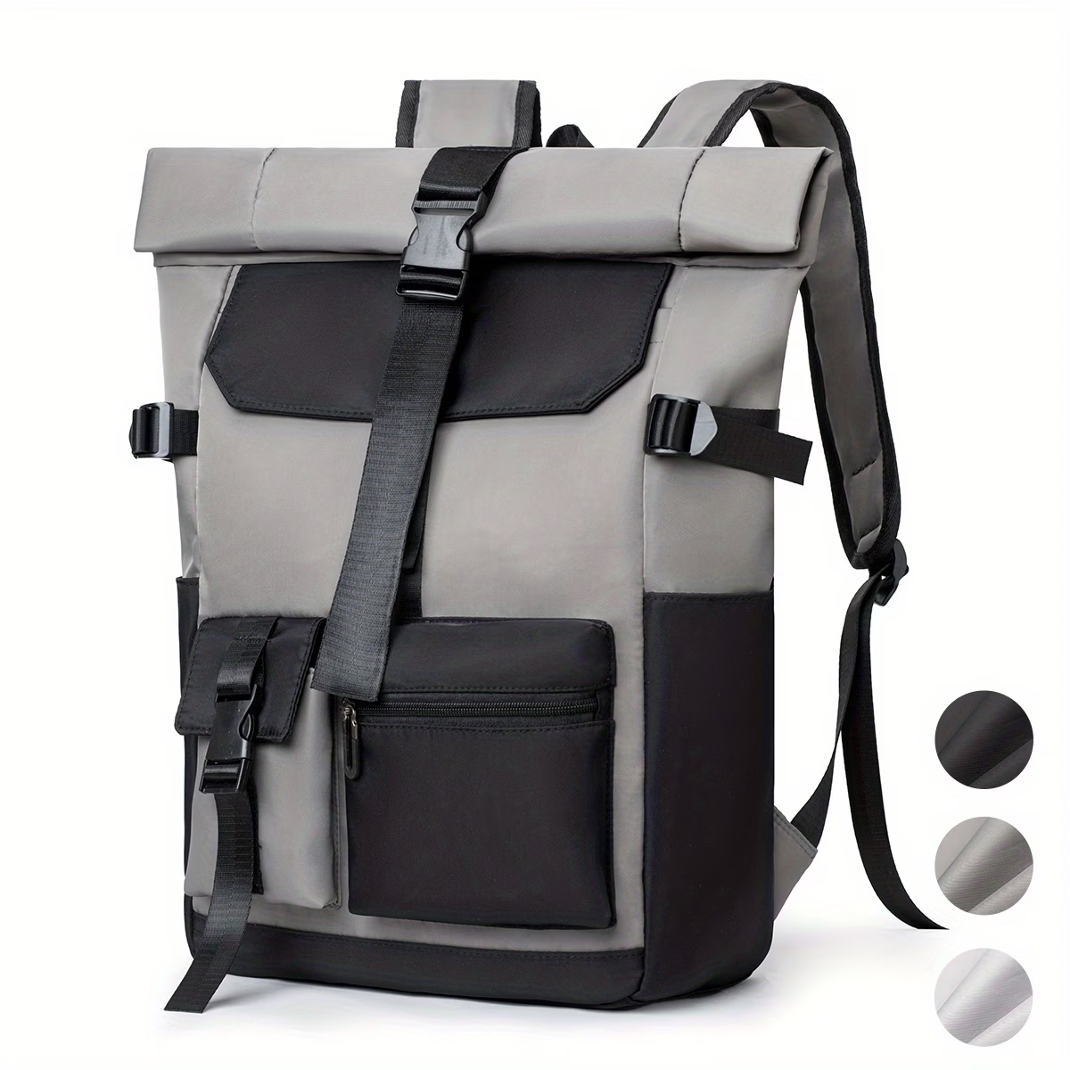 20L/26L 潮流旅行双肩包，男女学生通用轻量化卷口背包，防盗拉链设计，户外出行运动通勤书包
