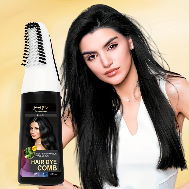 Plant Hair Dye, 13.53oz/13.54us Fl Oz Permanent Hair Dye Comb, Natural Herbal 3-in-1 Hair Dye, Waterproof And Sweat-resistant Hair Dye Comb, Suitable for Men And Women, Long-lasting Dyeing, Nourishing Hair, Suitable for Holiday Parties
