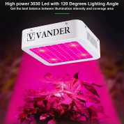 凡德升级版1000瓦双开关全光谱LED植物生长灯，适用于室内植物，双芯片带菊花链（10瓦100颗LED灯珠）