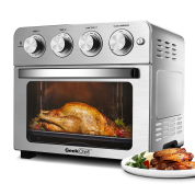 Geek Chef 空气炸锅烤箱，6 片 24QT 对流空气炸锅台面烤箱，可烘烤、烧烤、银色，1700W。禁止在亚马逊上架