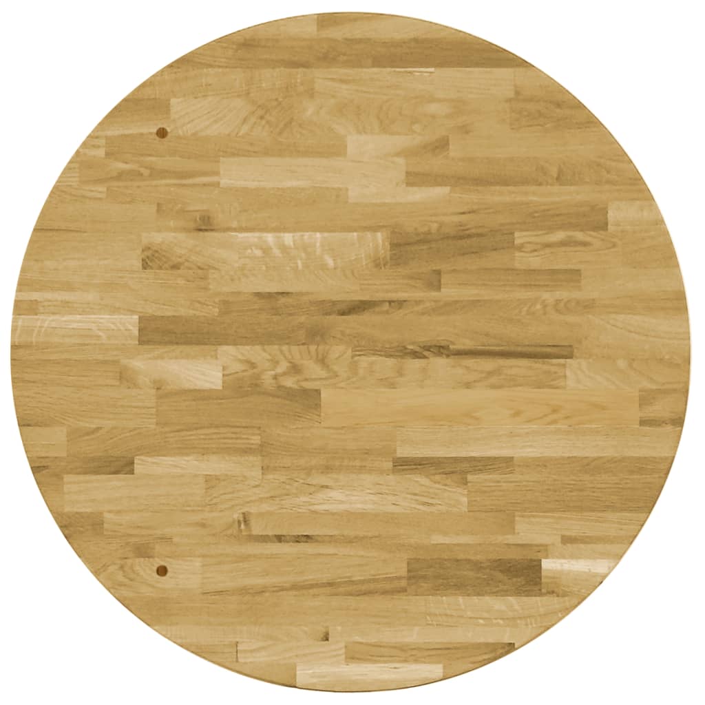 Table Top Solid Oak Wood Round 1.7inch 23.6inch