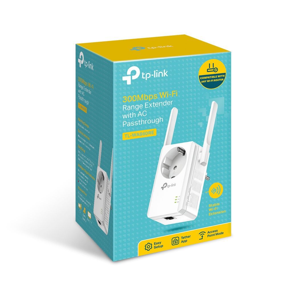 网络信号增强器 TP-LINK 300Mbps Wi-Fi Range Extender Passthrough TL-WA860RE