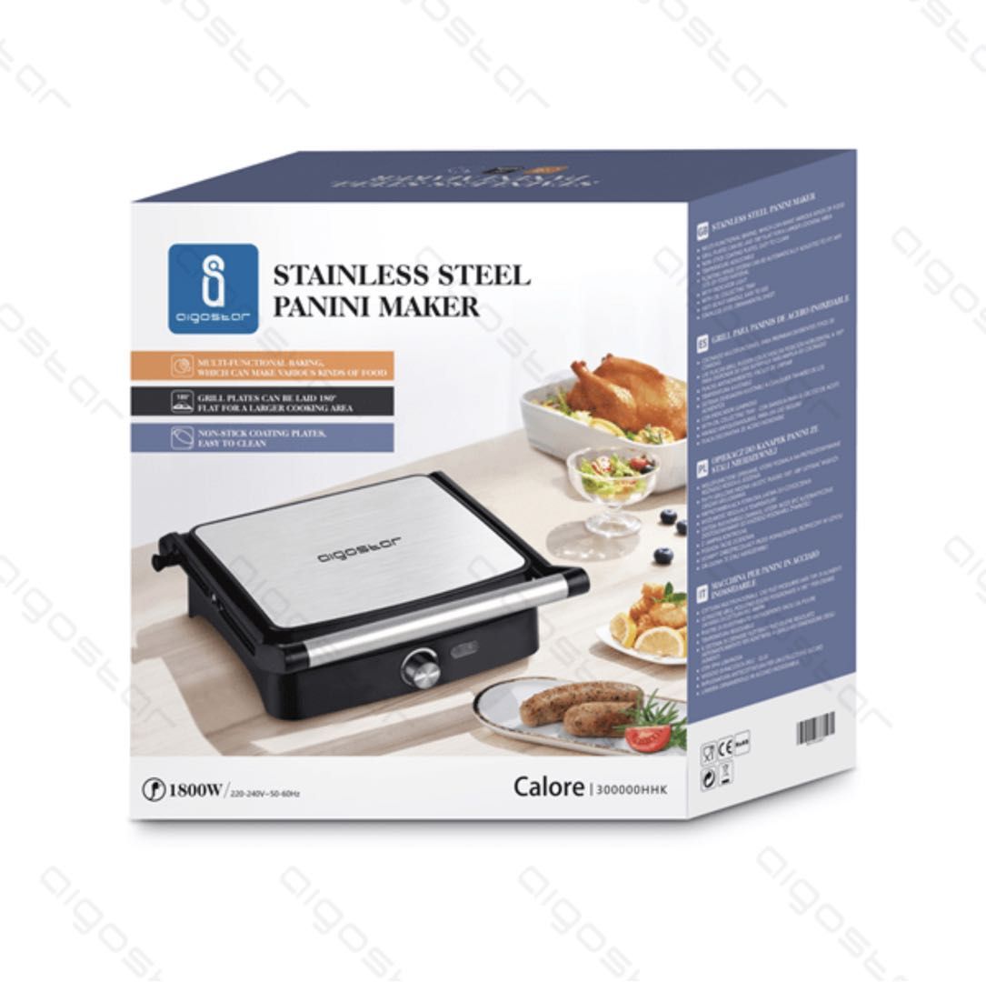 帕尼尼机1800W不锈钢VDE   Calore Panini Maker 2000W Stainless Steel VDE