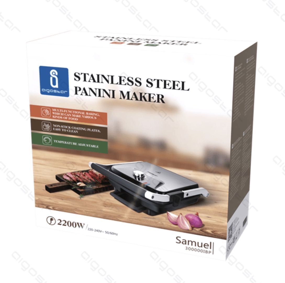 *2000W帕尼尼机不锈钢VDE Samuel Aigostar Panini maker in acciaio inossidabile 1850-2200