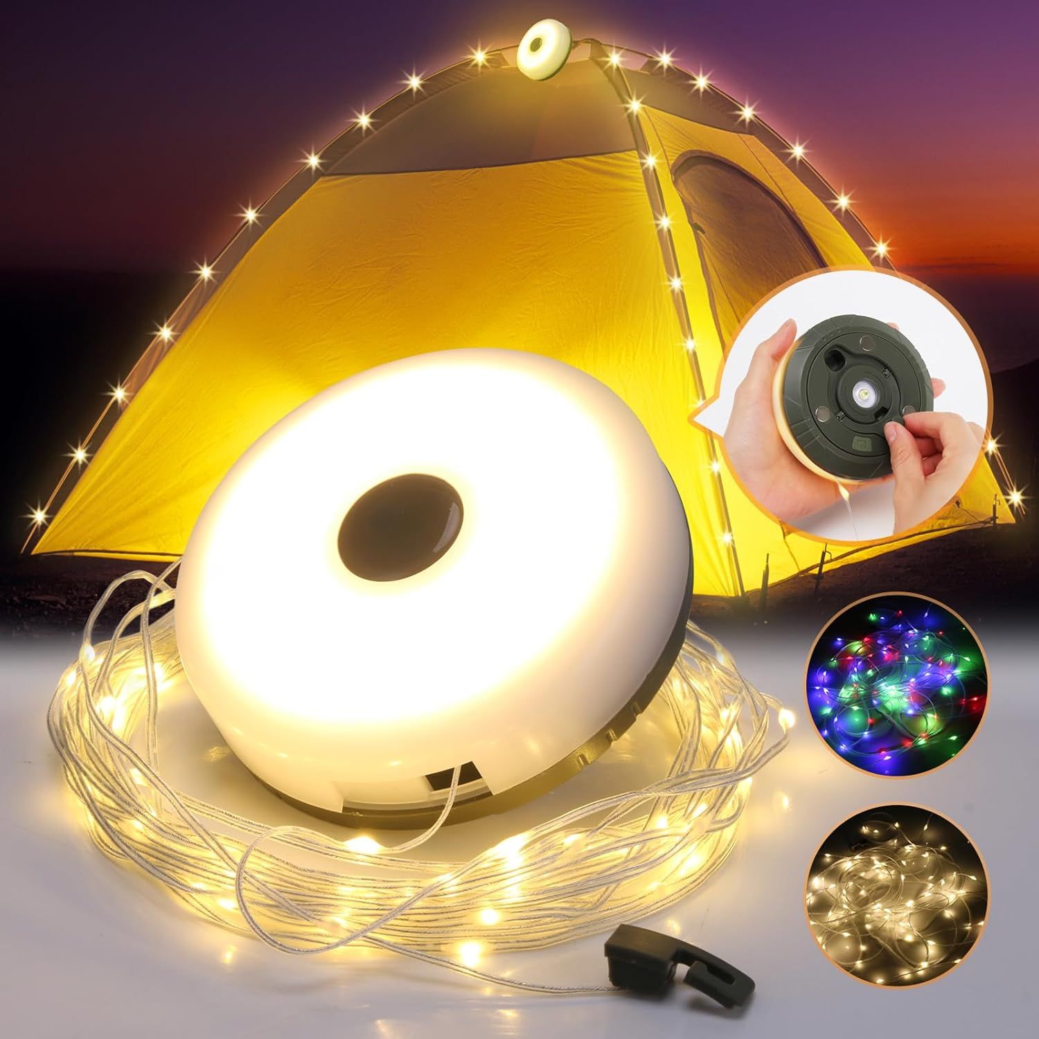 充电灯带露营灯 LAMPADA CON STRINGA DI LUCI PORTATILE DA CAMPEGGIO