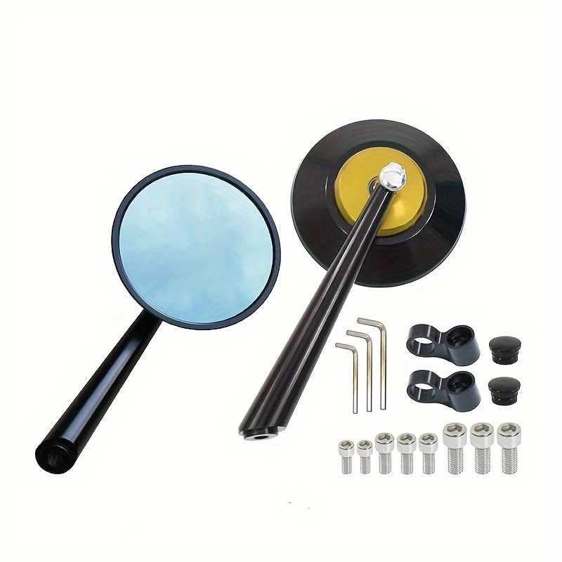 铝合金电动车反光镜摩托车后视镜 圆形凸面镜 小牛U+ UQI N1S酷奇小龟王改装