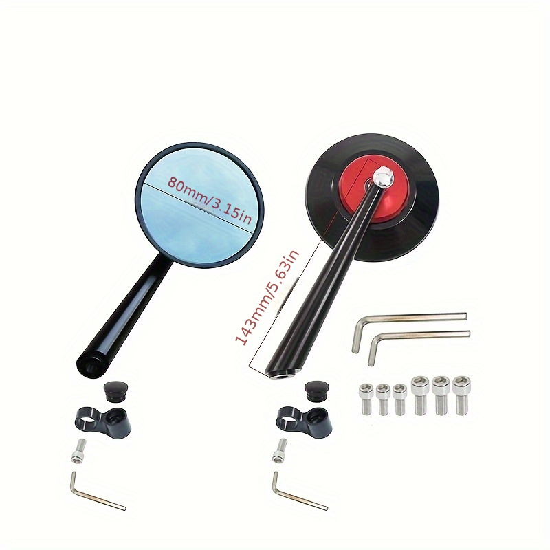 铝合金电动车反光镜摩托车后视镜 圆形凸面镜 小牛U+ UQI N1S酷奇小龟王改装