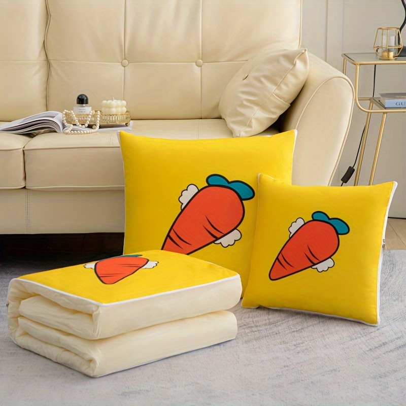 1pcs可爱卡通抱枕被子 两用办公室午睡房车汽车旅行抱枕空调被