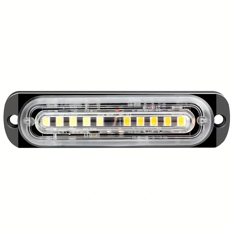  通用 新款超薄爆闪灯10LED货客卡汽车侧边中网警示灯9-30V汽车爆闪警示灯 改装日行闪光刹车灯 LED灯 侧边灯 牌照灯 汽车应急闪光灯