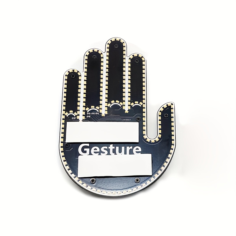 车载手指灯手势灯汽车多功能警示提示灯防追尾灯交互手掌灯 汽车应急警示灯 安全尾灯 刹车警告灯