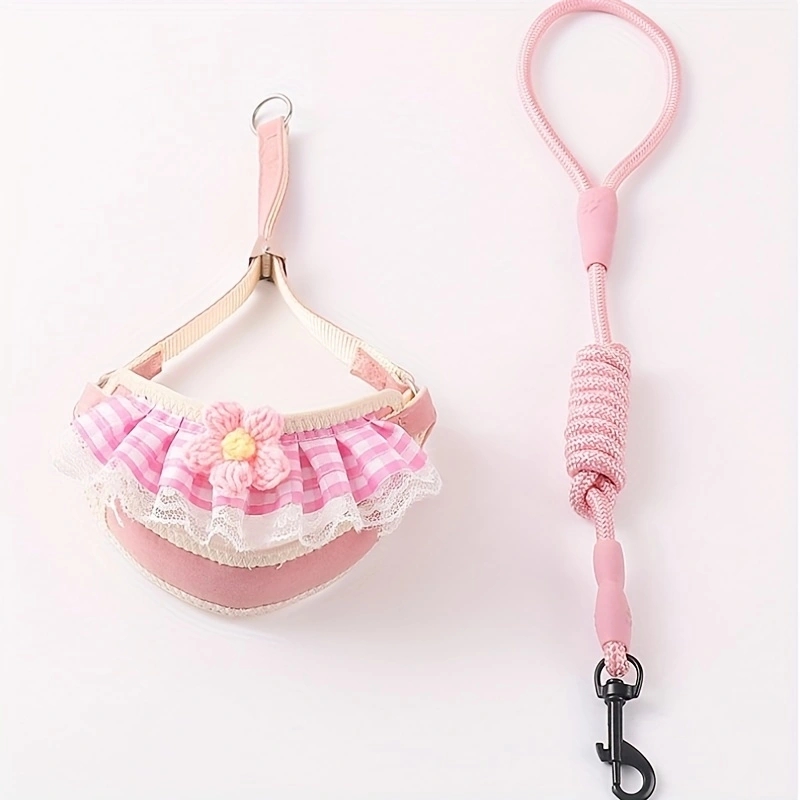 Cute chest strap dog leash Teddy small dog leash Cat leash Pet supplies