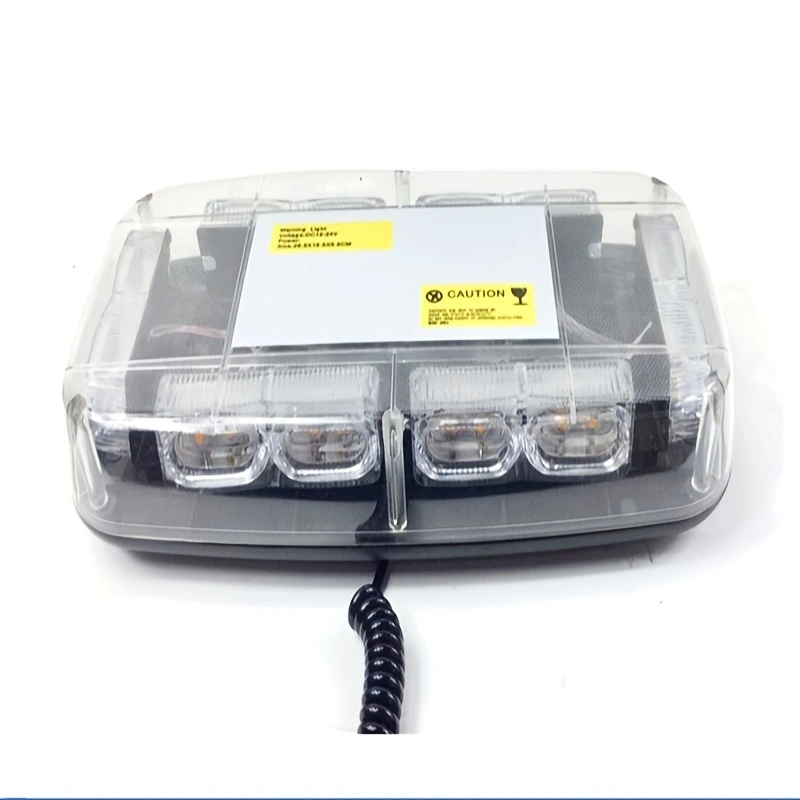 12-24V 迷你短排警示灯汽车卡车施工救援车载爆闪灯带磁铁