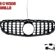 奔驰W205改装发光中网