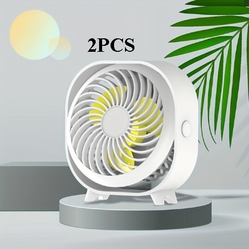 新型台式小风扇可充电台式风扇便携式办公室学生宿舍家用迷你风扇静音FST-WED-WD