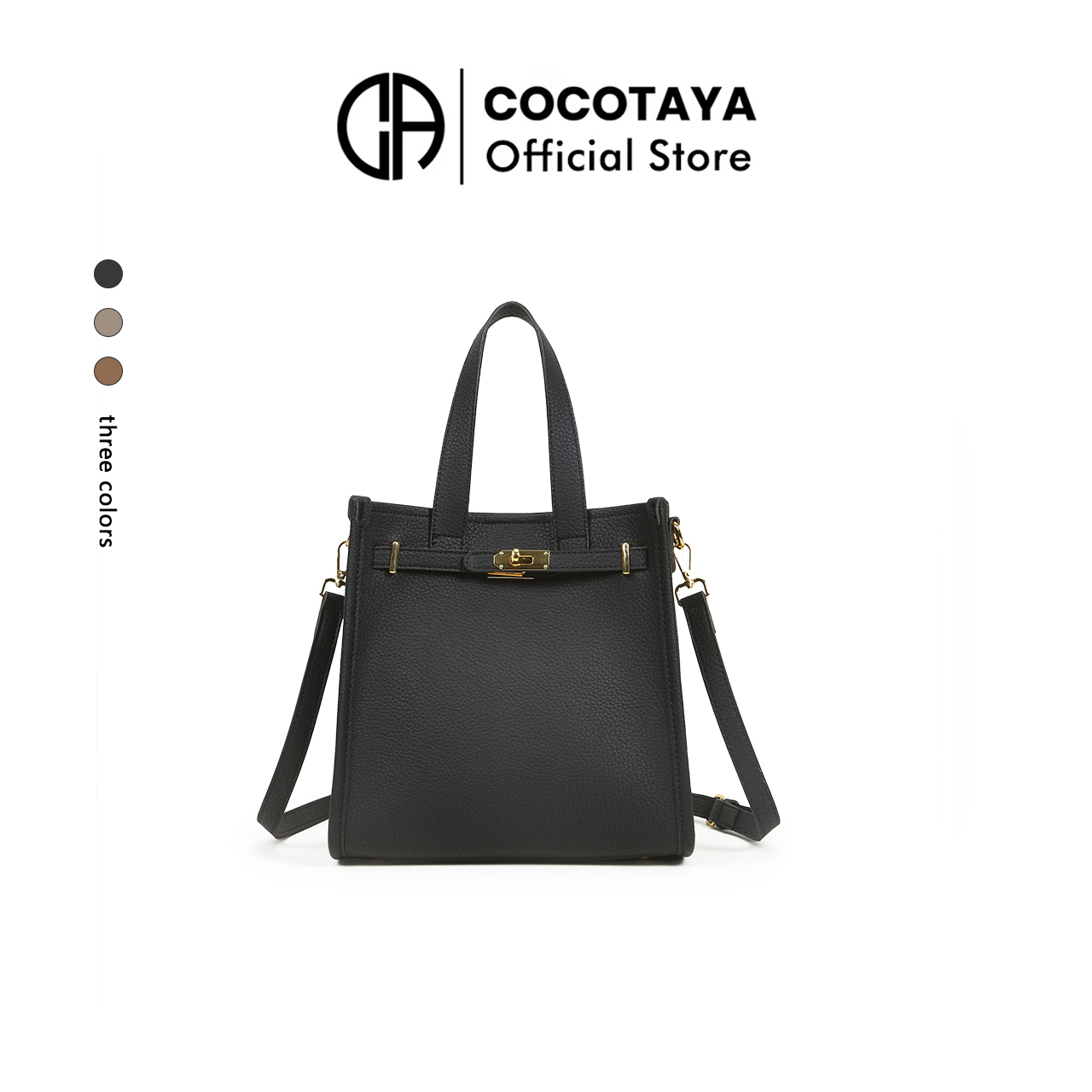 COCOTAYA新品首发小众复古pu皮手提包时尚百搭通勤女斜挎包