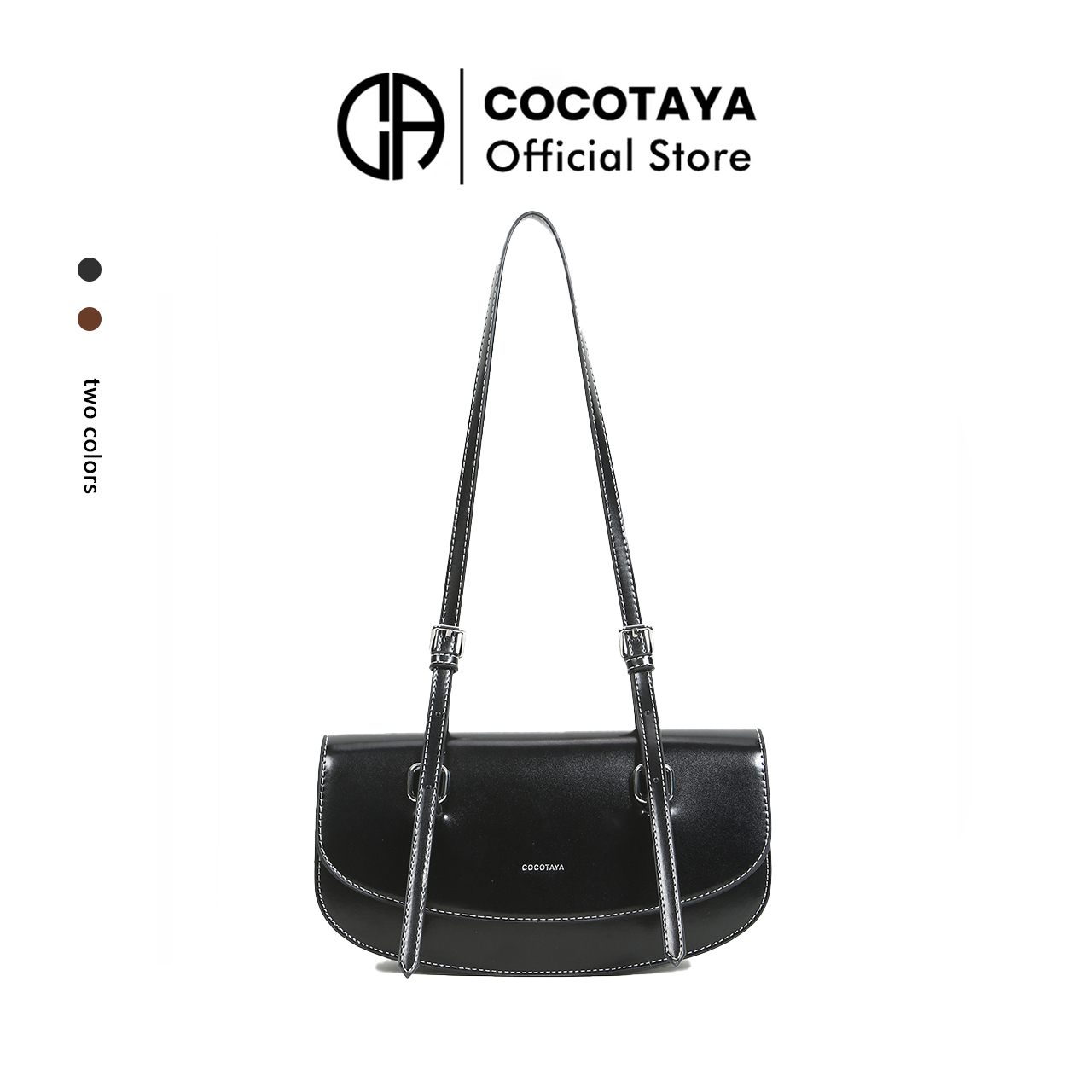 COCOTAYA热销爆款精致高级感亮面pu皮单肩包百搭可斜挎通勤女士包包